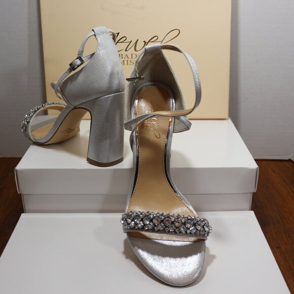 Jewel Badgley Mischka Penny Crystal Embellished Block Heel - Picture 3 of 3